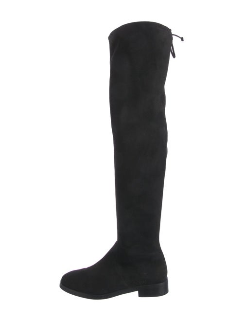 Stuart Weitzman Suede Lasercut Accents Boots