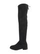 Stuart Weitzman Suede Lasercut Accents Boots