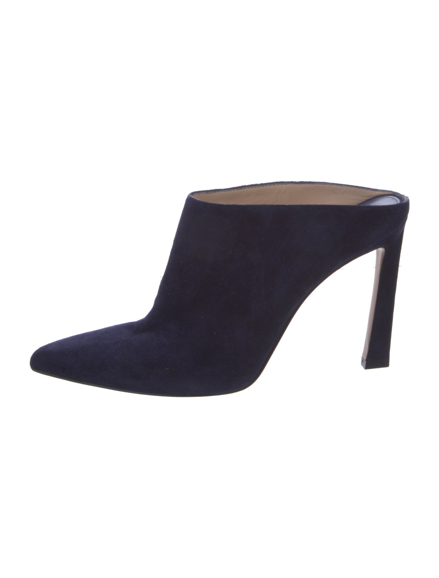 Stuart Weitzman Suede Cutout Accent Mules