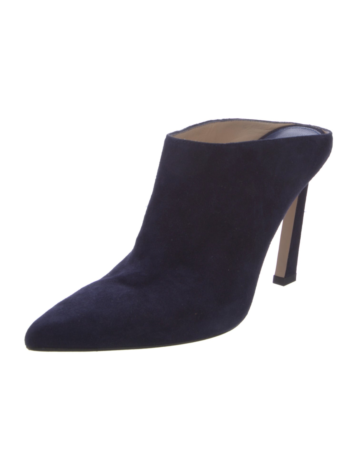 Stuart Weitzman Suede Cutout Accent Mules