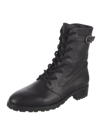 Stuart Weitzman Leather Combat Boots