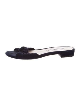 Stuart Weitzman Suede Slides