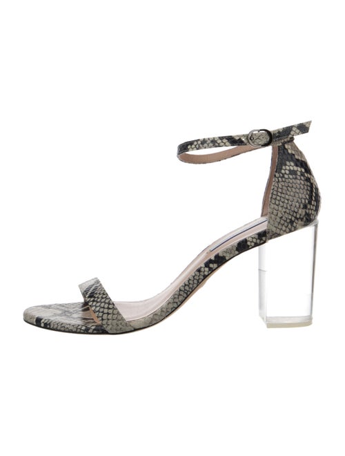 Stuart Weitzman Leather Printed Sandals