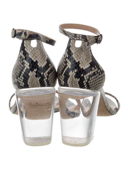 Stuart Weitzman Leather Printed Sandals