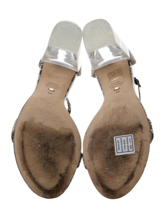 Stuart Weitzman Leather Printed Sandals