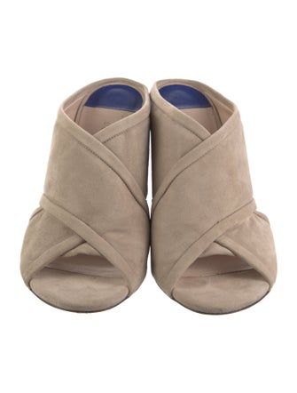 Stuart Weitzman Suede Slides