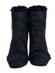 Stuart Weitzman Denim Fringe Trim Accent Boots