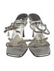 Stuart Weitzman Leather Crystal Embellishments Sandals