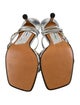 Stuart Weitzman Leather Crystal Embellishments Sandals