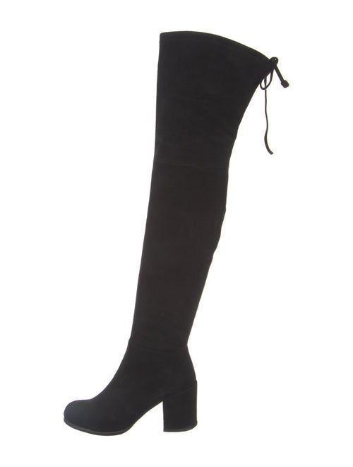 Stuart Weitzman Suede Whipstitch Trim Boots