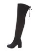 Stuart Weitzman Suede Whipstitch Trim Boots