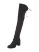 Stuart Weitzman Suede Whipstitch Trim Boots