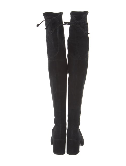 Stuart Weitzman Suede Whipstitch Trim Boots