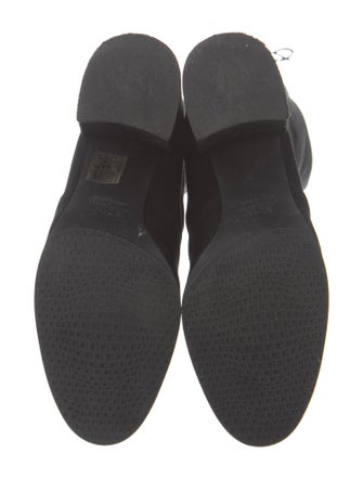 Stuart Weitzman Suede Whipstitch Trim Boots