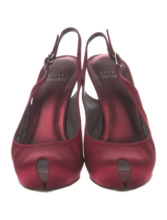Stuart Weitzman Satin Slingback Pumps