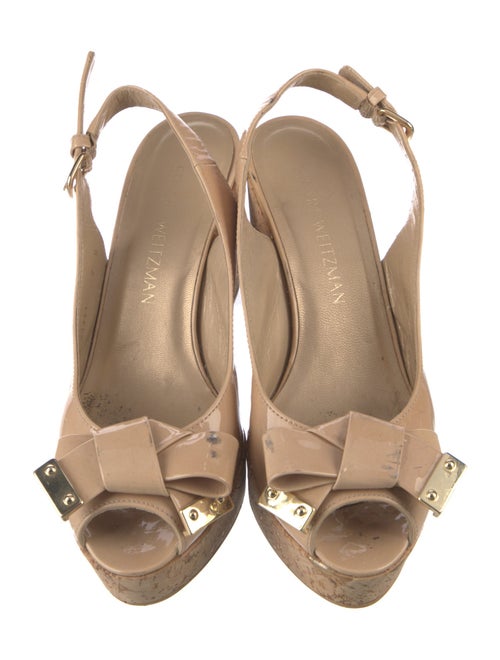 Stuart Weitzman Patent Leather Slingback Pumps