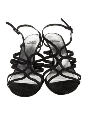 Stuart Weitzman Glitter Slingback Sandals