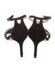 Stuart Weitzman Suede Crystal Embellishments Sandals