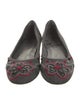 Stuart Weitzman Wool Floral Print Flats