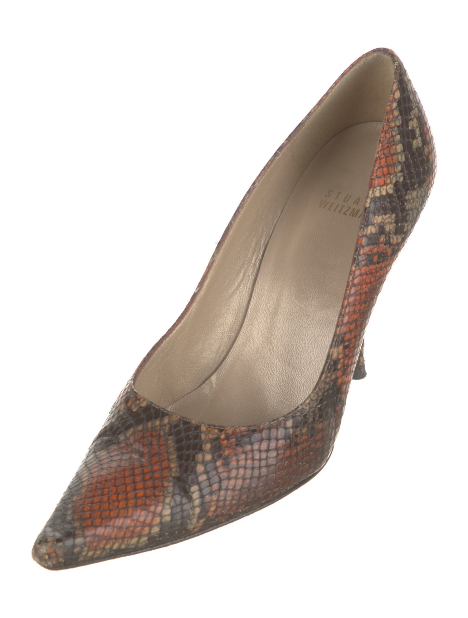 Stuart Weitzman Snakeskin Animal Print Pumps