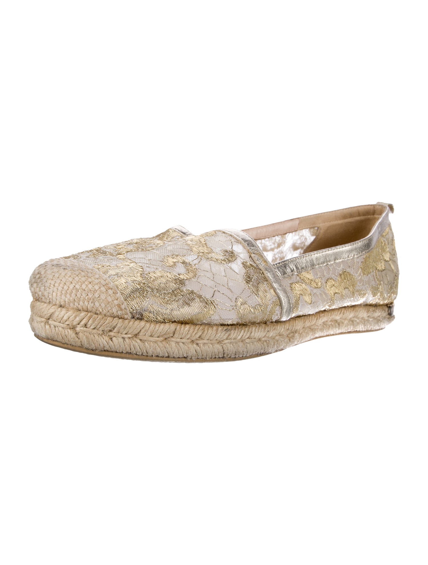 Stuart Weitzman Canvas Animal Print Espadrilles