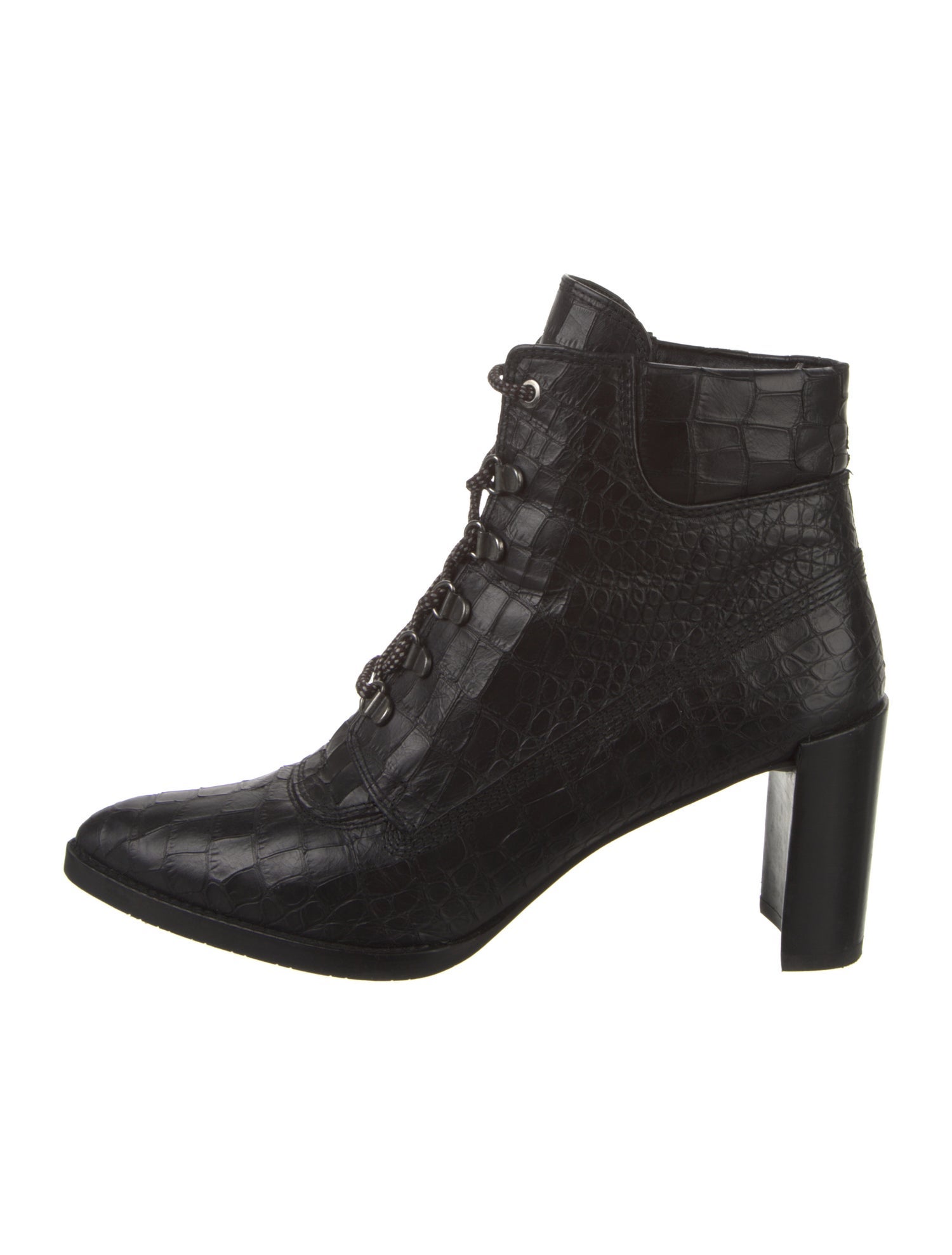 Stuart Weitzman Leather Lace-Up Boots