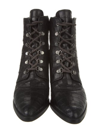 Stuart Weitzman Leather Lace-Up Boots