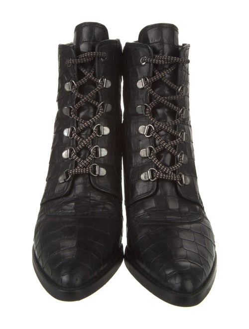Stuart Weitzman Leather Lace-Up Boots