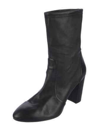 Stuart Weitzman Leather Sock Boots