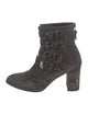 Stuart Weitzman Leather Lace-Up Boots