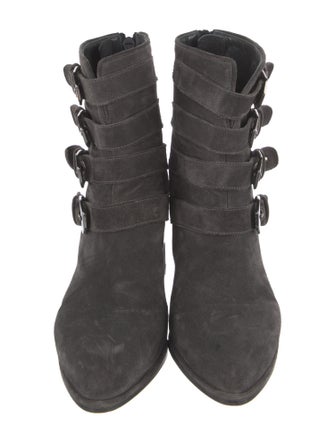 Stuart Weitzman Leather Lace-Up Boots
