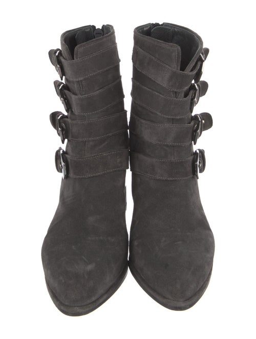 Stuart Weitzman Leather Lace-Up Boots