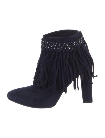 Stuart Weitzman Boots Suede Chain-Link Accents US 6 |