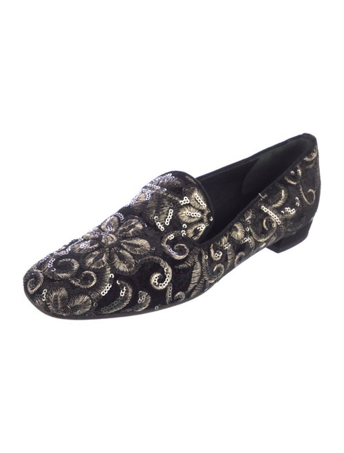 Stuart Weitzman Velvet Printed Loafers
