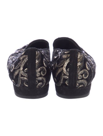 Stuart Weitzman Velvet Printed Loafers