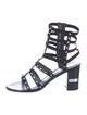 Stuart Weitzman Leather Studded Accents Gladiator Sandals