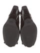 Stuart Weitzman Patent Leather Bow Accents Slides