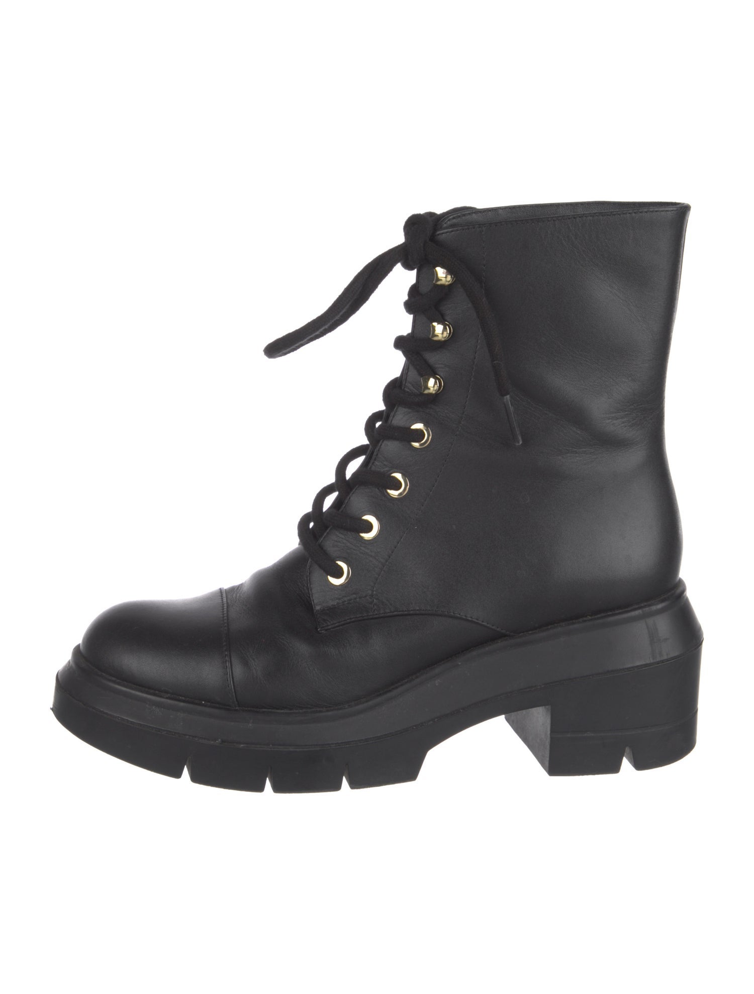 Stuart Weitzman Leather Combat Boots