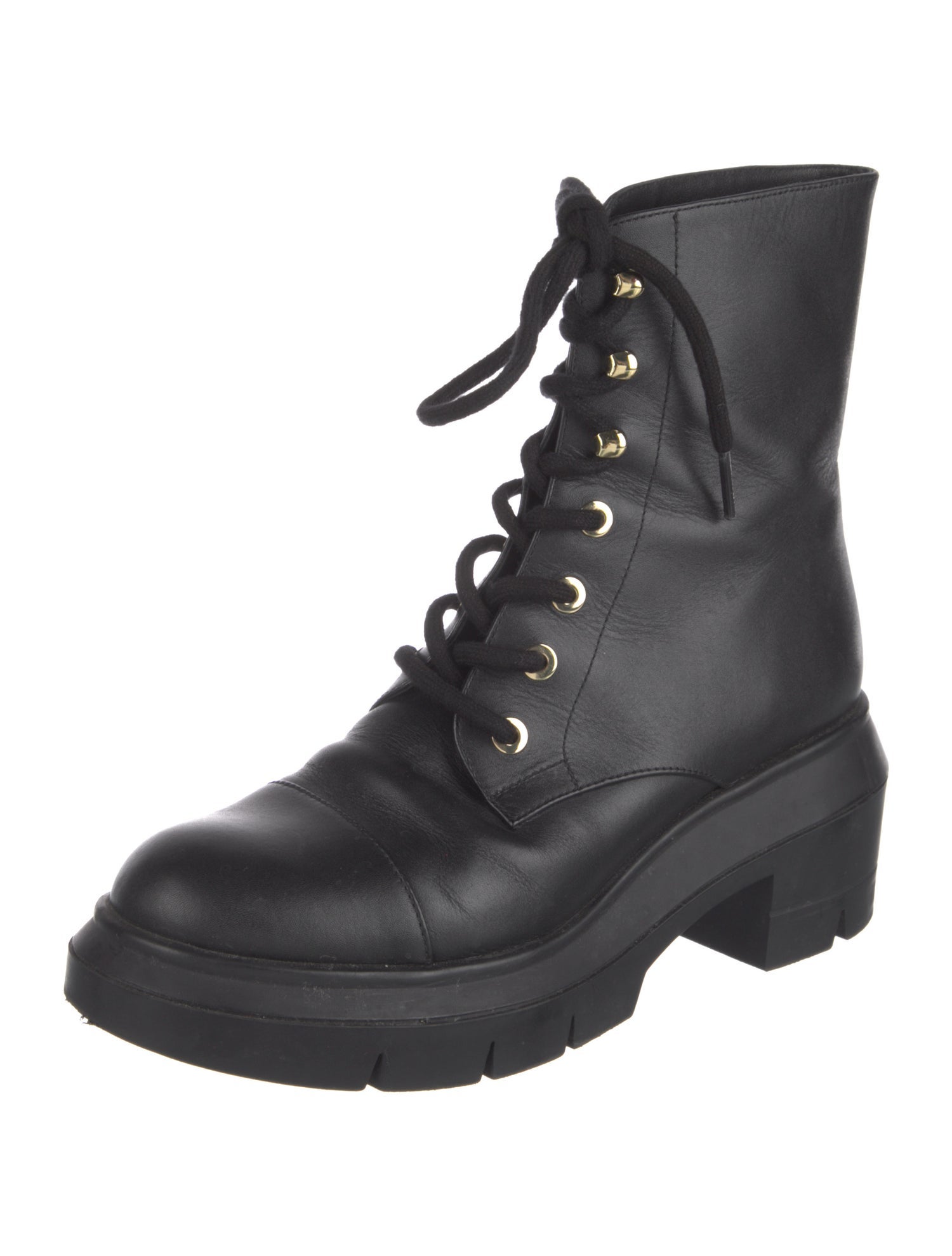 Stuart Weitzman Leather Combat Boots