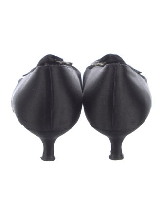 Stuart Weitzman Satin Crystal Embellishments Pumps