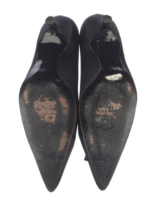 Stuart Weitzman Satin Crystal Embellishments Pumps