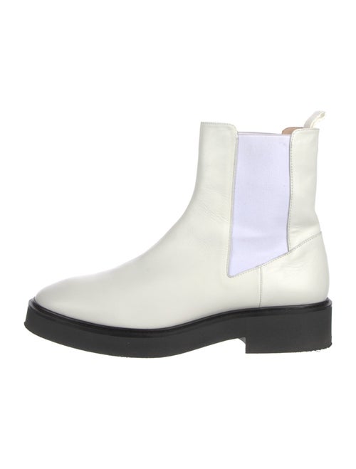 Stuart Weitzman Leather Colorblock Pattern Chelsea Boots