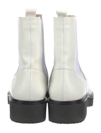 Stuart Weitzman Leather Colorblock Pattern Chelsea Boots