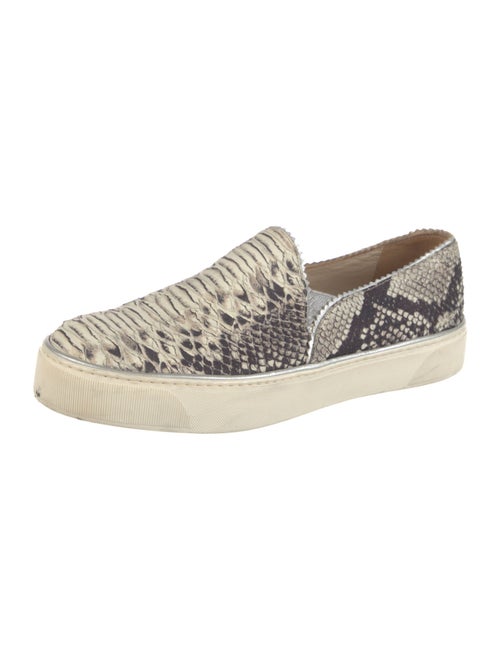 Stuart Weitzman Leather Animal Print Sneakers