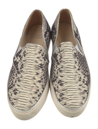 Stuart Weitzman Leather Animal Print Sneakers