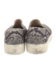 Stuart Weitzman Leather Animal Print Sneakers