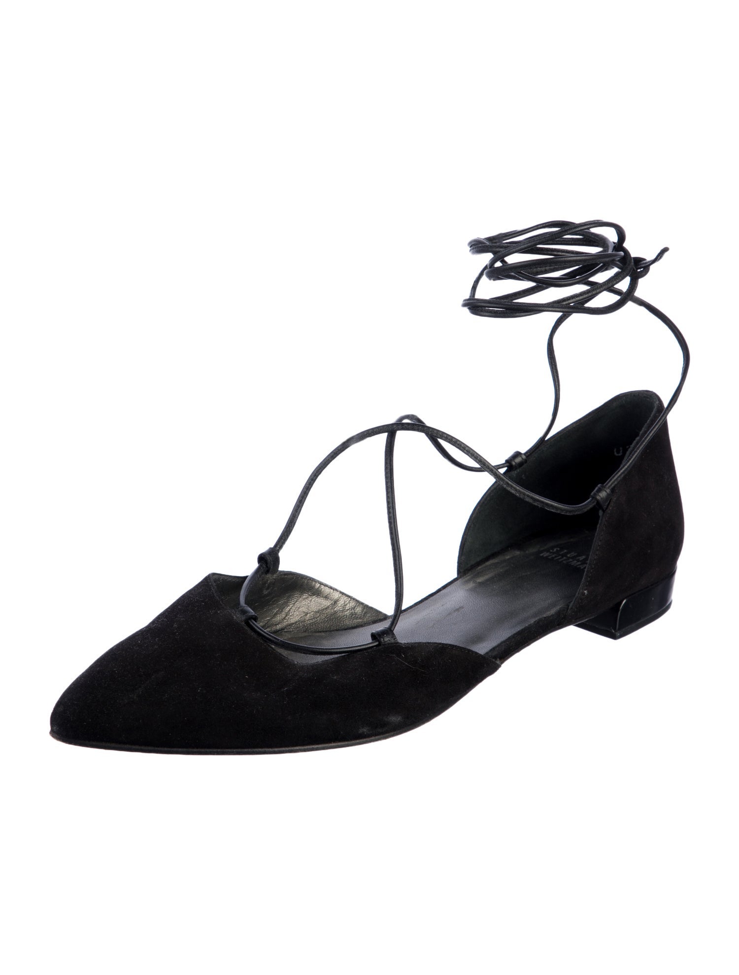 Stuart Weitzman Suede D'Orsay Flats