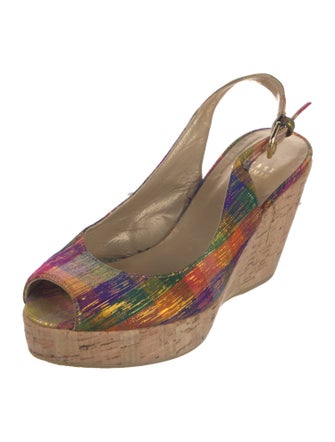 Stuart Weitzman Striped Slingback Pumps