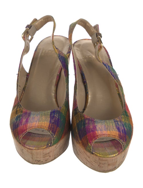 Stuart Weitzman Striped Slingback Pumps