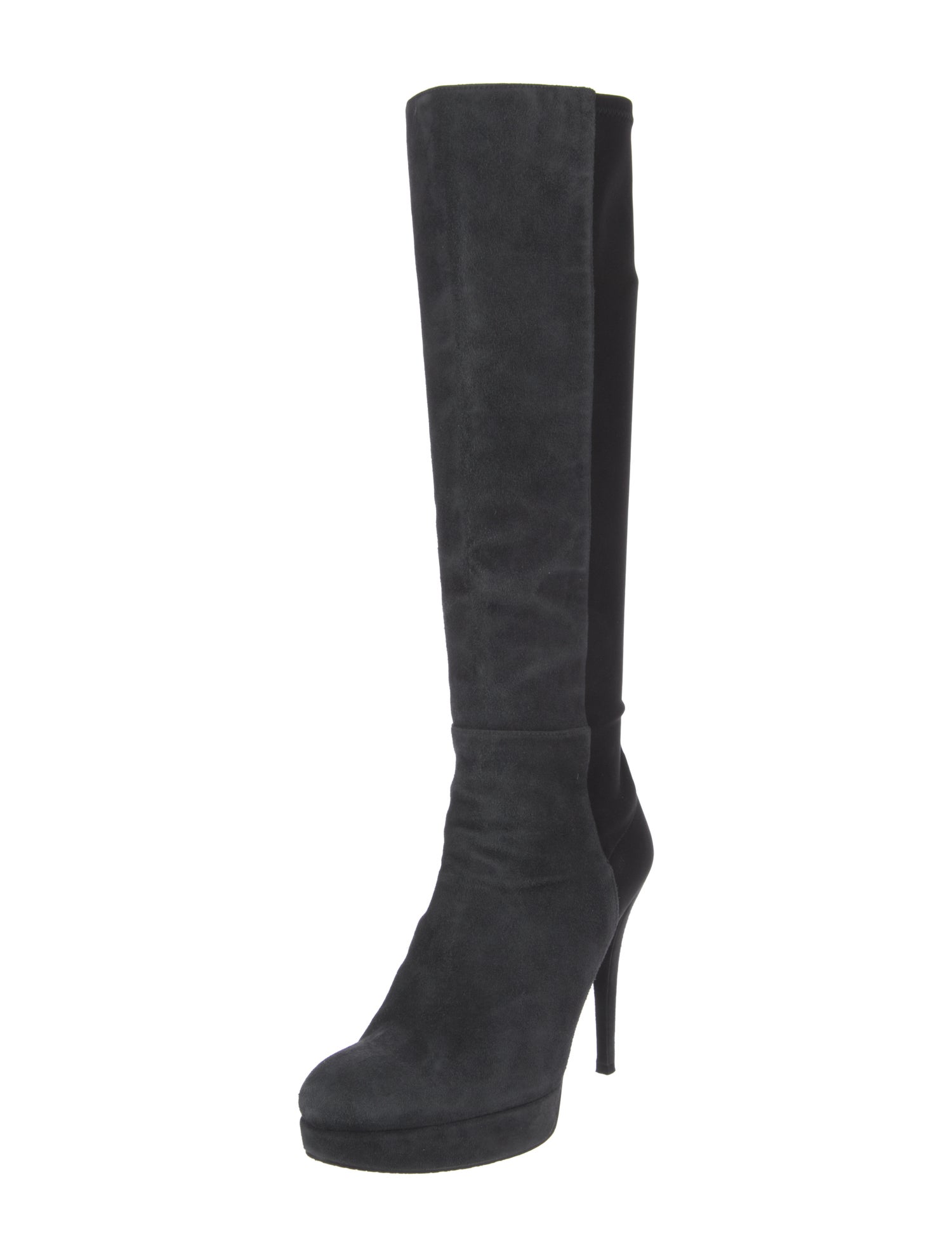 Stuart Weitzman Suede Colorblock Pattern Boots
